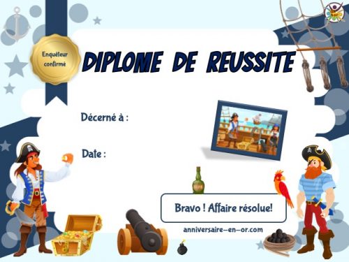 Enquête pirate 8 et 9 ans à imprimer | Kit PDF - Un Anniversaire en Or