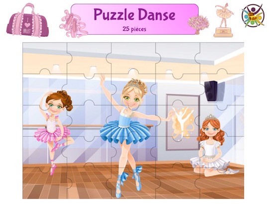 puzzle à imprimer danse