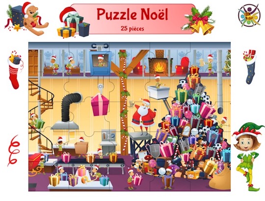 puzzle à imprimer Noël