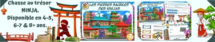 chasse au trésor pour enfants thème Ninja