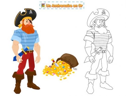 coloriage capitaine pirate