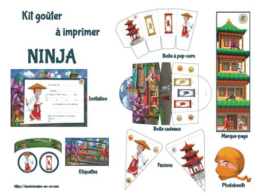 Kit de décoration anniversaire Ninja