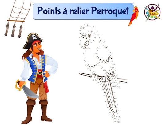 points à relier Perroquet