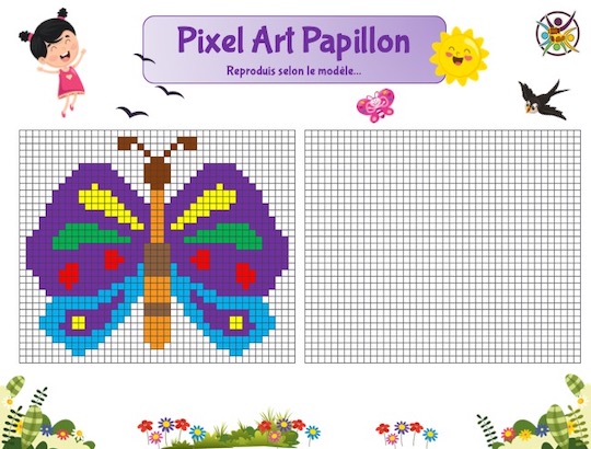 pixel art papillon