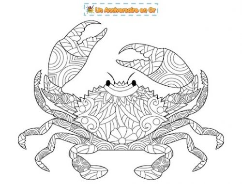 Coloriage détaillé Crabe