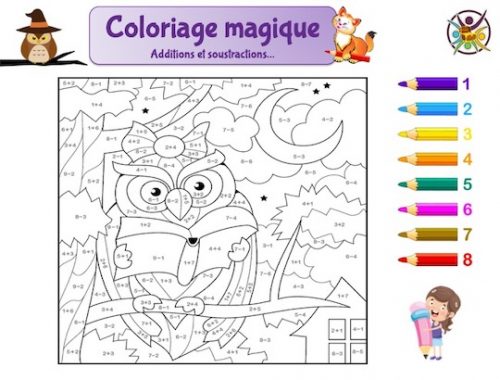 coloriage magique hibou