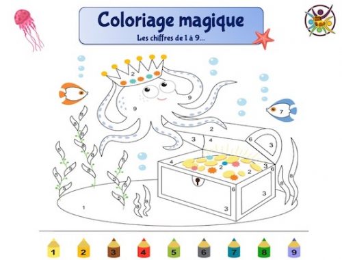 coloriage magique océan
