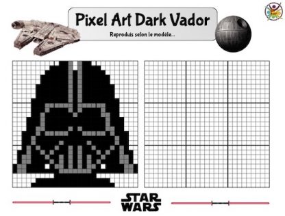 Pixel art Star Wars Dark Vador
