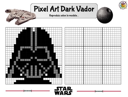 Pixel art Star Wars Dark Vador