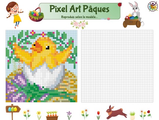 Pixel art Pâques