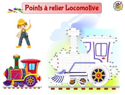 Points à relier locomotive de train