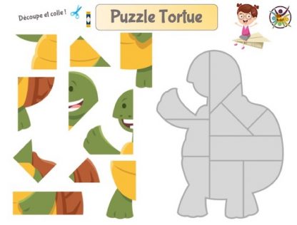 puzzle tortue à imprimer