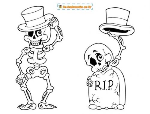 Coloriage Squelettes Halloween