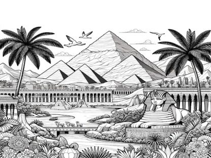 livre de 20 coloriages thème Égypte