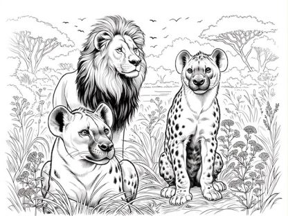 Livre de 20 coloriages thème animaux sauvages
