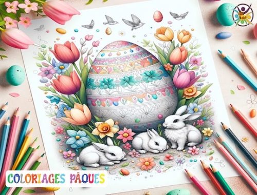 Livre de 20 coloriages numériques de Pâques