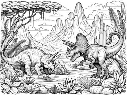 Livre de coloriages thème Dinosaures