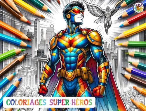 Livre de coloriages numérique thème Super-héros