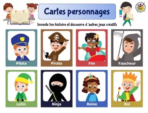 cartes personnages à imprimer pour jeux créatifs