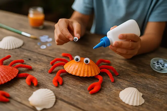 Comment créer un crabe en coquillage ?