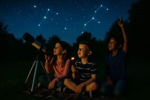 Jeux nocturnes pour enfants: observation des étoiles