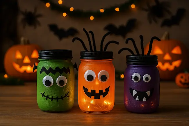 Fabriquer un bocal monstre Halloween – Activité DIY enfant