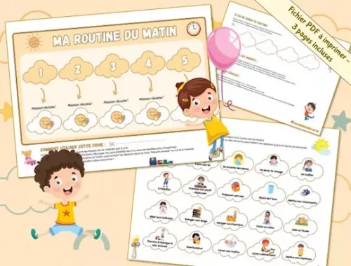Routine du matin enfant à imprimer – Kit PDF autonomie