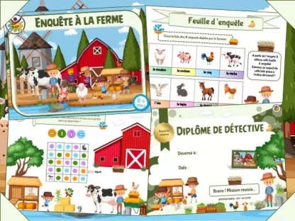 Enquête à la ferme 8 et 9 ans | Jeu détective PDF - Un Anniversaire en Or