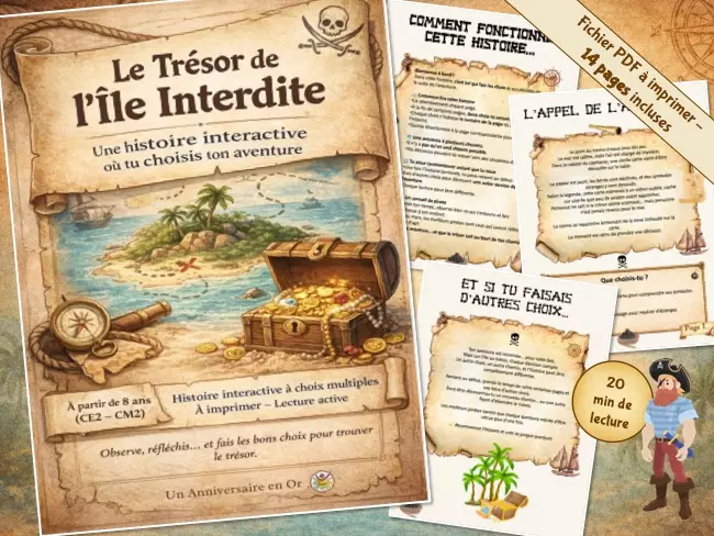 histoire interactive pirate à imprimer