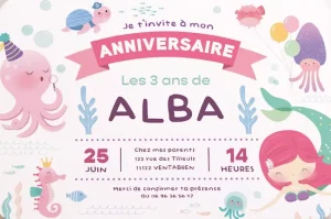 invitation anniversaire maison June