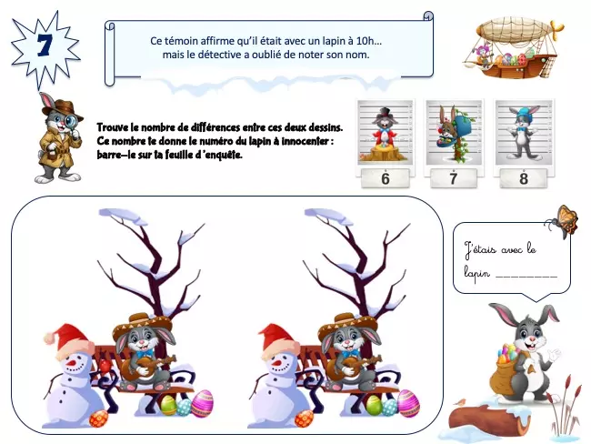 énigme à imprimer pour Pâques