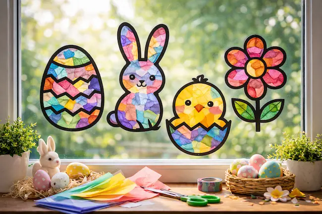 attrape-soleil de Pâques (effet vitrail)