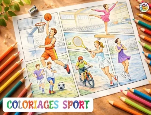 livre de coloriages thème sport