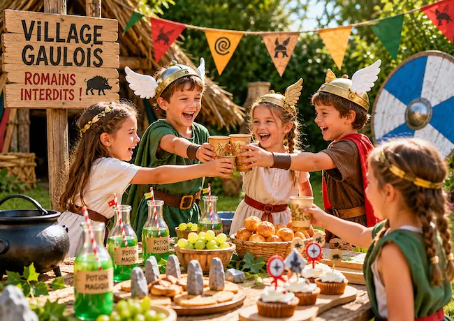 Organiser un anniversaire Astérix : jeux, déco et goûter