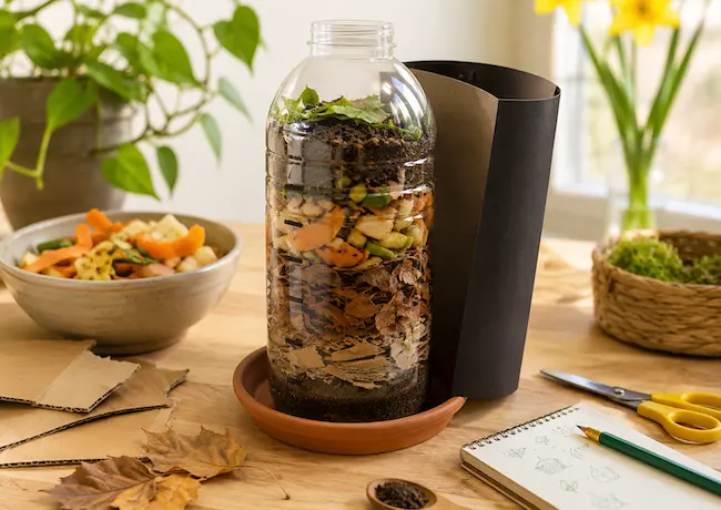 Fabriquer un mini composteur avec les enfants
