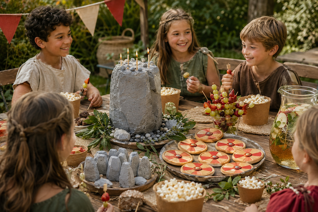 Goûter d’anniversaire Astérix façon festin gaulois