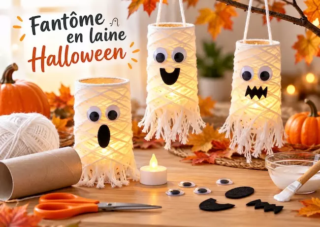 Fantôme en laine Halloween