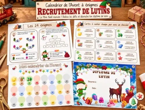 calendrier de l'Avent à énigmes de recrutement de lutins